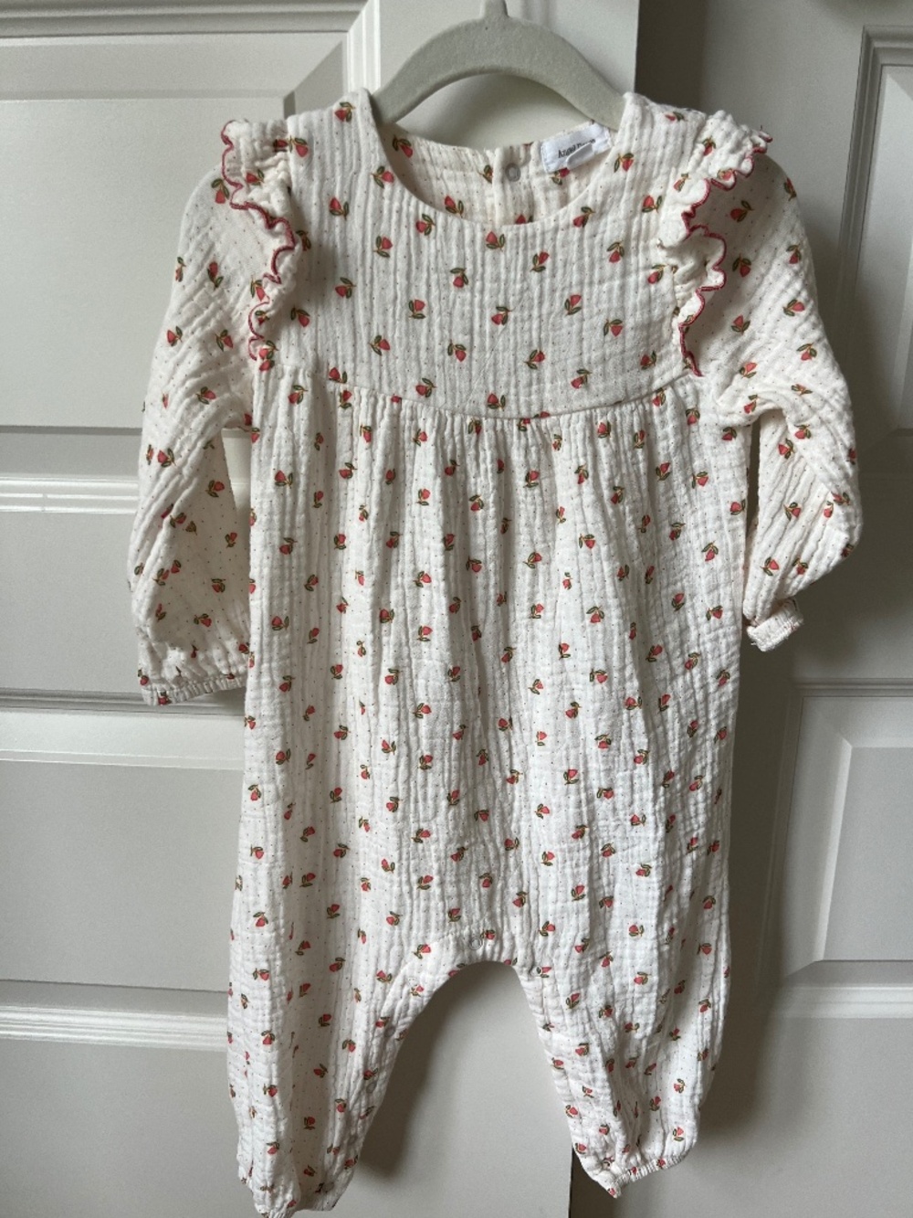 Angel Dear Petite Pointe Fleur Ruffle Romper